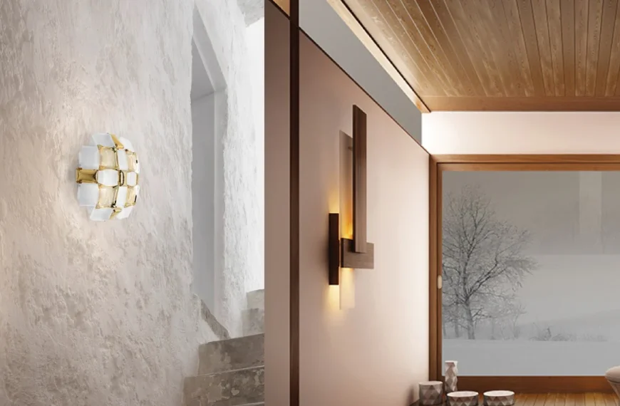 Modern Hallway Light Fixtures in Powder Coated Steel for Indoor and Outdoor Use
